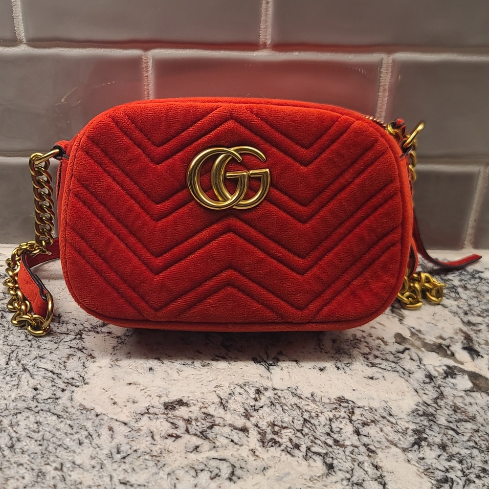 Gucci Red Quilted Shoulder Bag